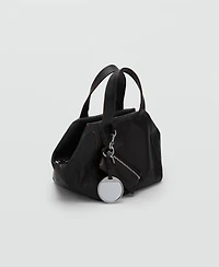 Mango Women's Charms Detail Leather Clutch