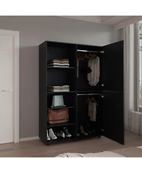 Brewster Wardrobe, 2 Doors, 6 Legs, 5 Shelves