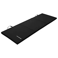 BalanceFrom Fitness GoGym 6'x2'x1.5" Folding 3 Panel Exercise Gym Mat, Black