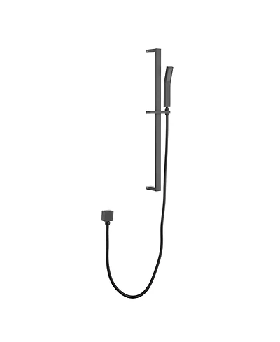 Rainsken Handheld Shower with 28-Inch Slide Bar and 59-Inch Hose,Black