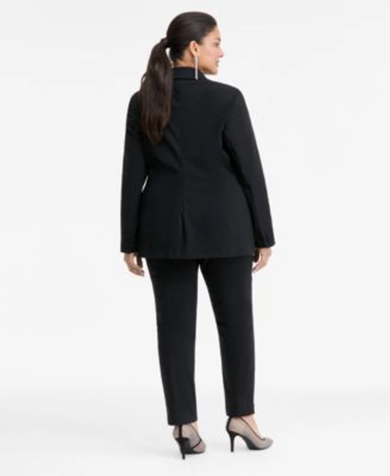 I.N.C. International Concepts Plus Size Rhinestone Peak Lapel Blazer Skinny Pants Macys Exclusive