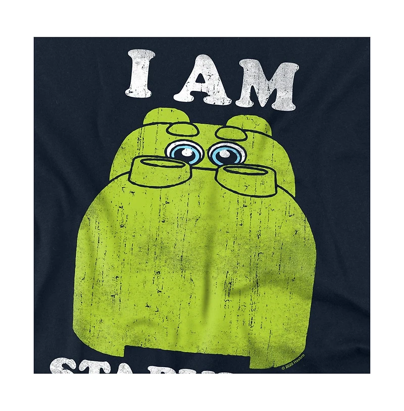 Logovision Men's Hungry Hippos I Am Starving with Giant Hippo T Shirt