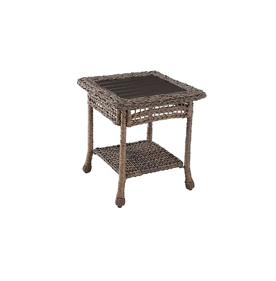 Jiallo Faux Sea Grass Resin Rattan End Table