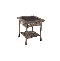 Jiallo Faux Sea Grass Resin Rattan End Table