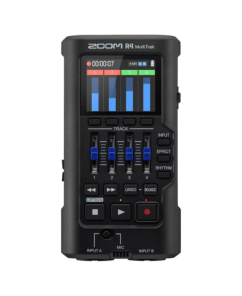 Zoom R4 MultiTrak 32-Bit Float Handheld Recorder Bundle with Studio Monitor Headphonex & Cables