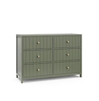 Graco Teddi 6 Drawer Double Dresser (Olive)
