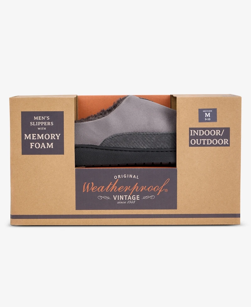 Weatherproof Men's Faux-Suede Clogs