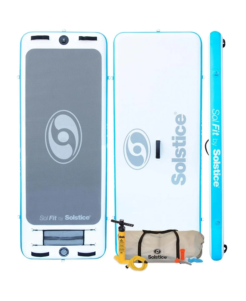Solstice SolFit 94 Inch Stand Up Paddle Board Aquatic Yoga Mat with Camera Mount