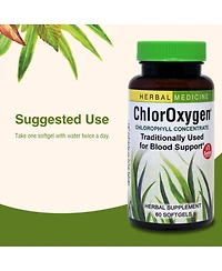 Chloroxygen Chlorophyll Concentrate: 60-Count Bottle of Softgels