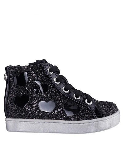 Nina Little and Big Girls Glitter High Top Sneakers