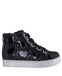 Nina Little and Big Girls Glitter High Top Sneakers