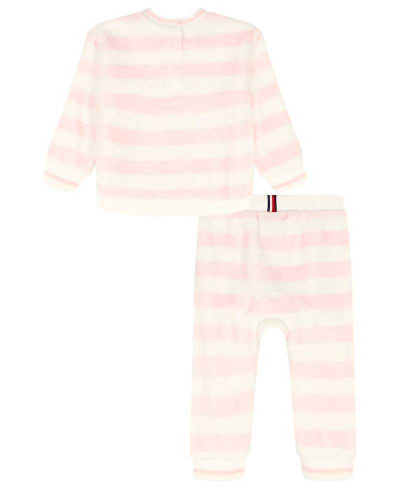 Tommy Hilfiger Baby Girls 2-Piece Top and Joggers Set