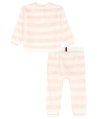 Tommy Hilfiger Baby Girls 2-Piece Top and Joggers Set