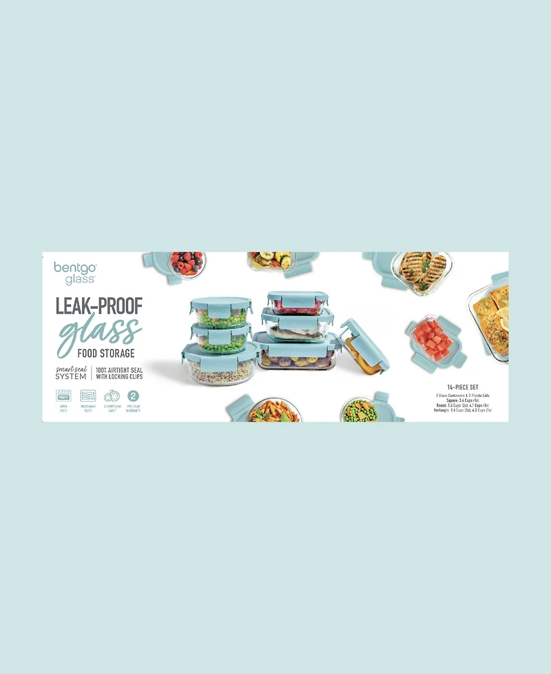 Bentgo Leak-Proof 14-Pc. Glass Food Storage Set