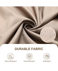 Aoodor Pergola Shade Cover for 10 x 13 ft Outdoor with Retractable Canopy, Waterproof Fabric Patio, Brown/Gray (Cover