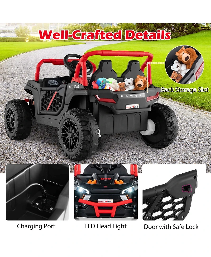12V Kids Ride on Truck with Parental Remote 3 Speeds & Reverse Forward Function