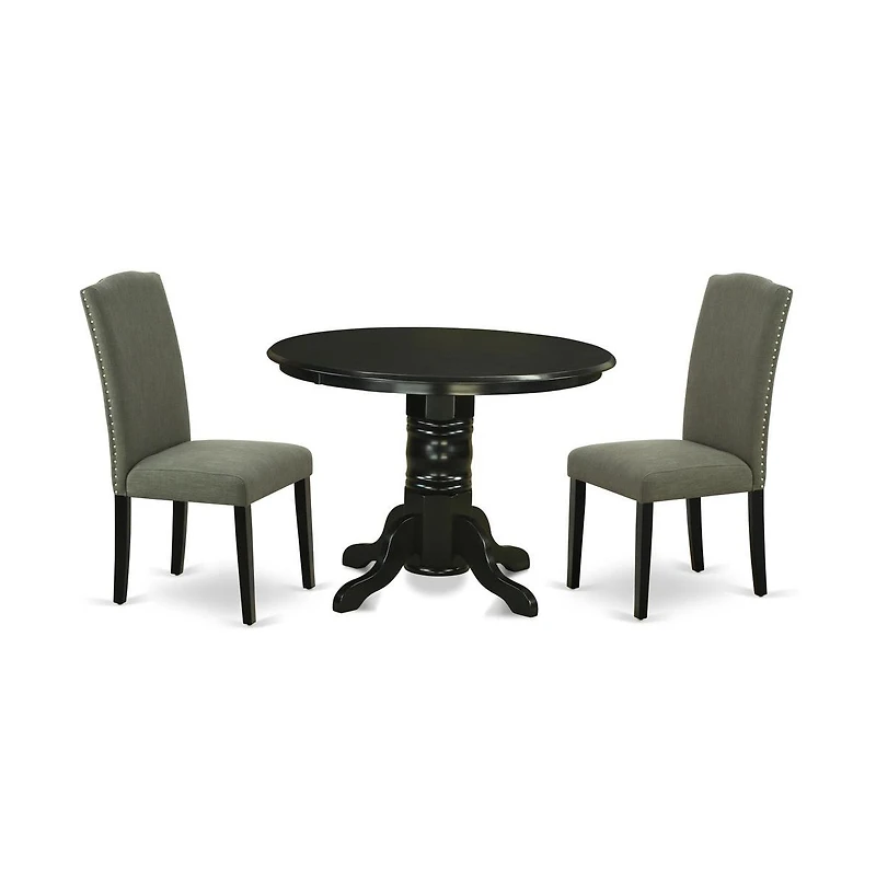 East West Furniture Dining Room Set Black