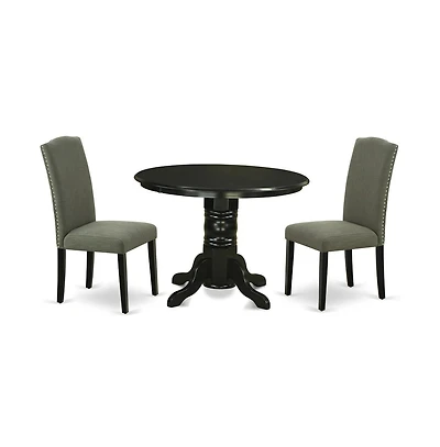 East West Furniture Dining Room Set Black