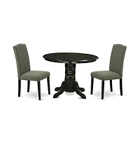 East West Furniture Dining Room Set Black