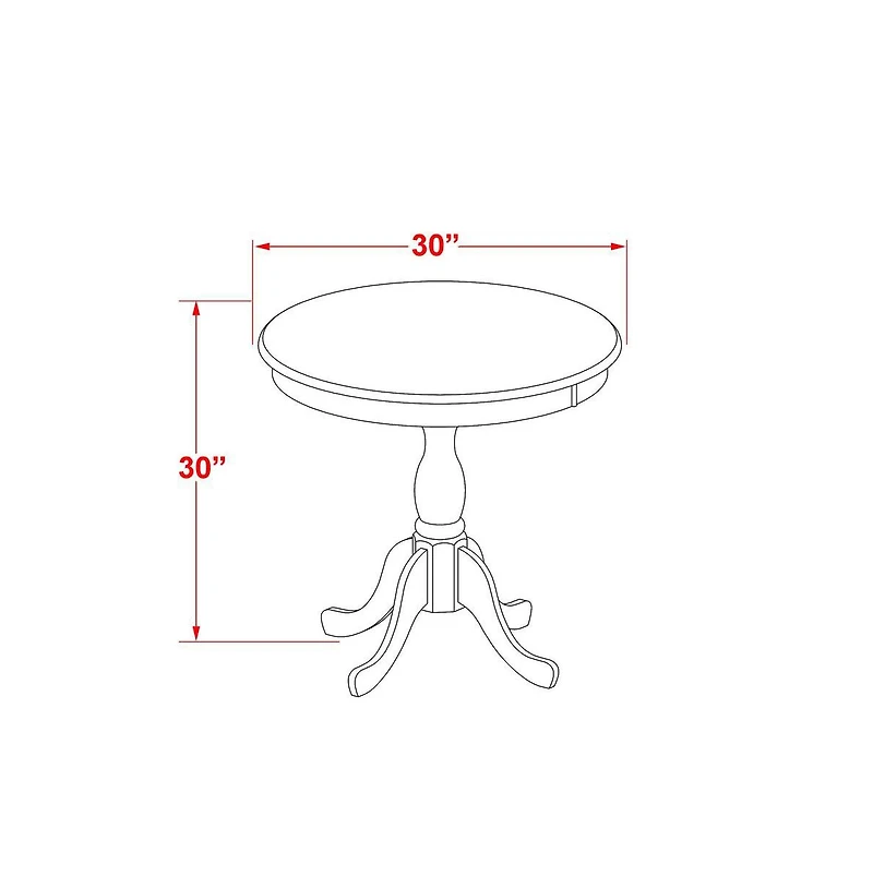 East West Furniture 3-Pc Modern Kitchen Table Set - 2 Kitchen Dining Chairs and 1 Kitchen Table (Oak Finish)