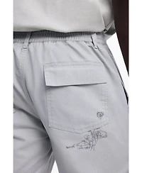 Desigual Men's Tailored long trousers with embroidery