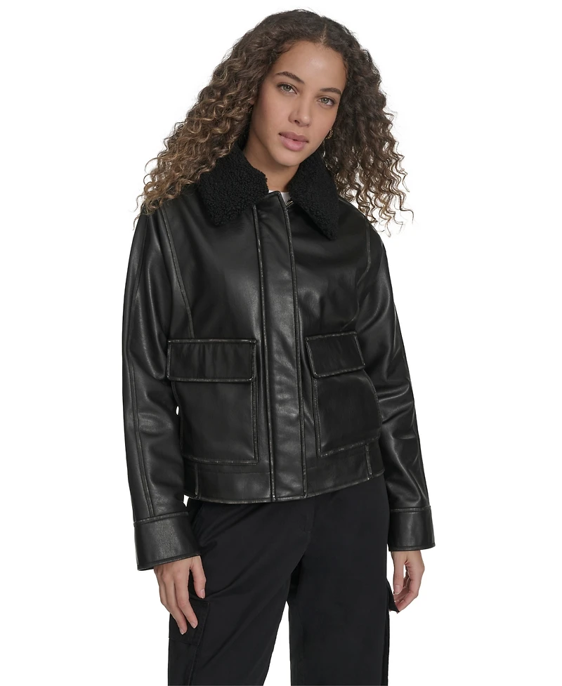 Levi's Women's Removable Collar Aviator Jacket