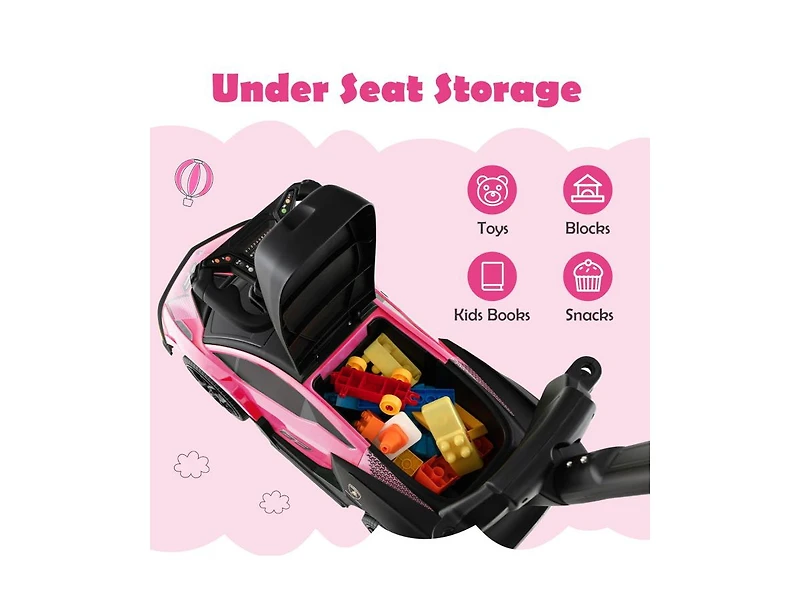 Boyel Living 3-in-1 Licensed Lamborghini Ride on Push Car with Handle Guardrail