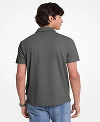 Michael Kors Men's Sleek Regular-Fit 1/4-Zip Pique Polo Shirt