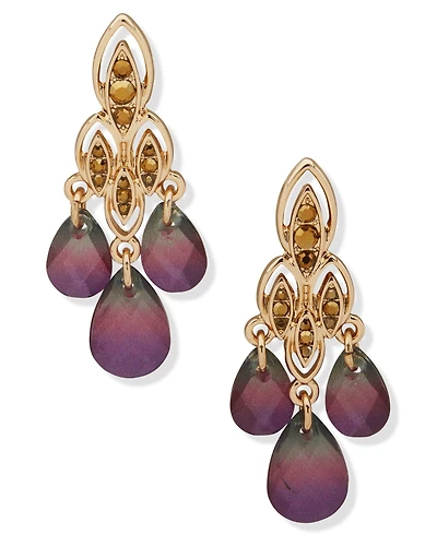 lonna & lilly Glass and Resin Stone Chandelier Earrings