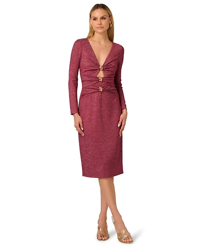 Adrianna Women's Metallic Knit Midi Dress