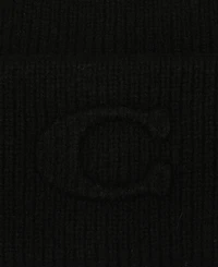 Coach Women's Embossed C-Knit Beanie Hat