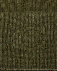 Coach Women's Embossed C-Knit Beanie Hat