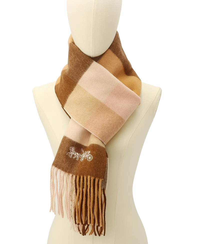 Coach Women's Multicolored Check Muffler Scarf