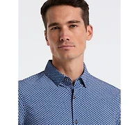 Perry Ellis Men's Long Sleeve Geometric Print Shirt