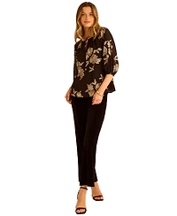 Sam & Jess Women's Printed Puff Sleeve Top