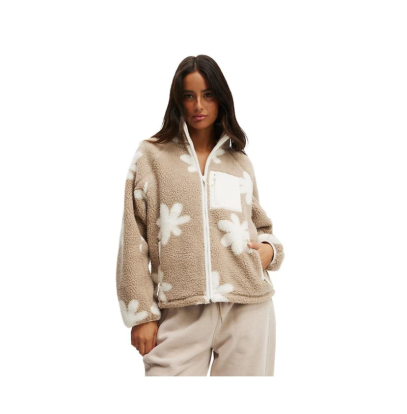 Cotton On Women's Active Trail Sherpa Zip Through