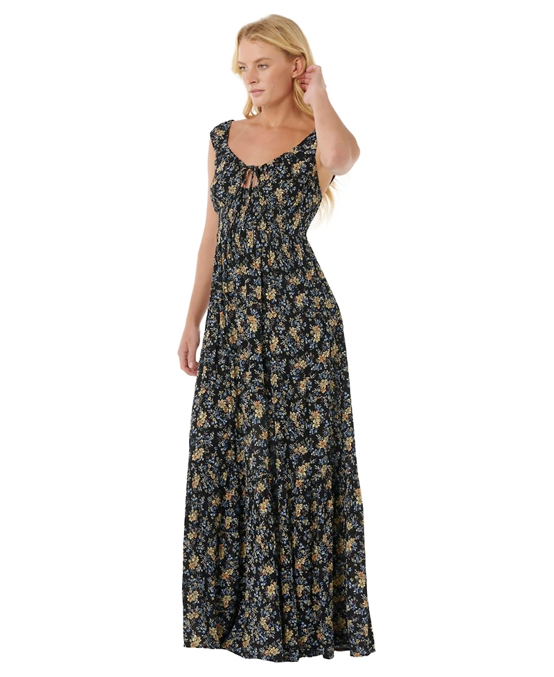Rip Curl Women's Pacific Rider Ditsy Short Sleeve Maxi Dress