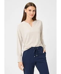 Olsen Women's Solid Shimmer Effect Tunic T-Shirt