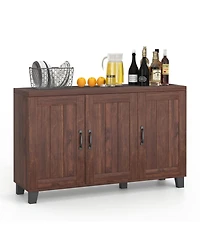 Volenca 3-Door Buffet Sideboard with Adjustable Shelves and Anti-Tipping Kits