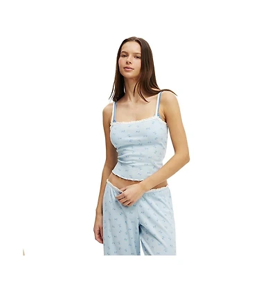 Cotton On Women's Waffle Baby Lock Square Neck Cami
