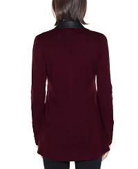 Belldini Women's Black Label Collared Sweater Jacket
