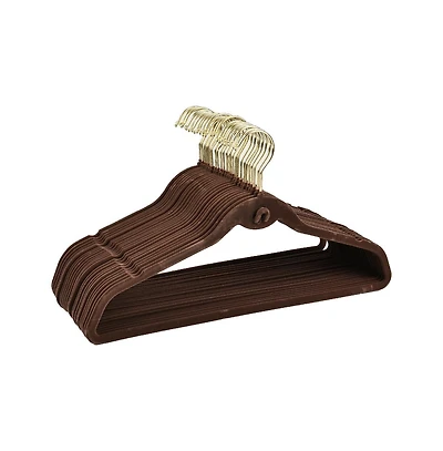 Trio Essentials 30PK Heavy Duty Velvet Hangers with Cascade Hook
