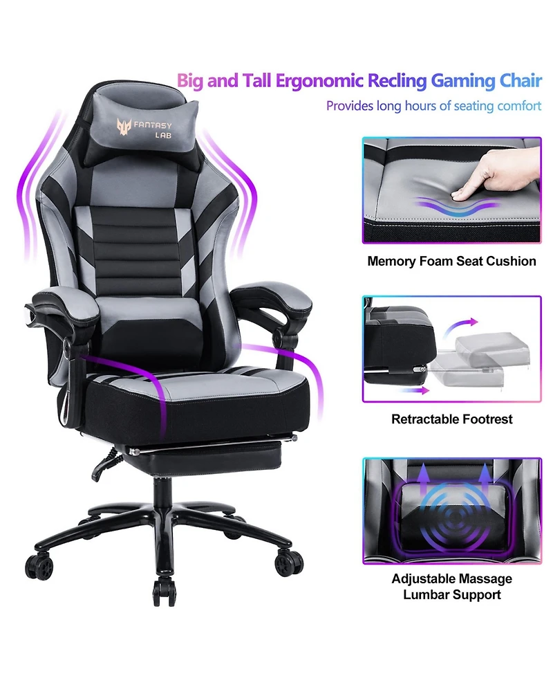 Boyel Living Seat Height Adjustable Swivel Racing Office Computer Ergonomic Video Game Chair