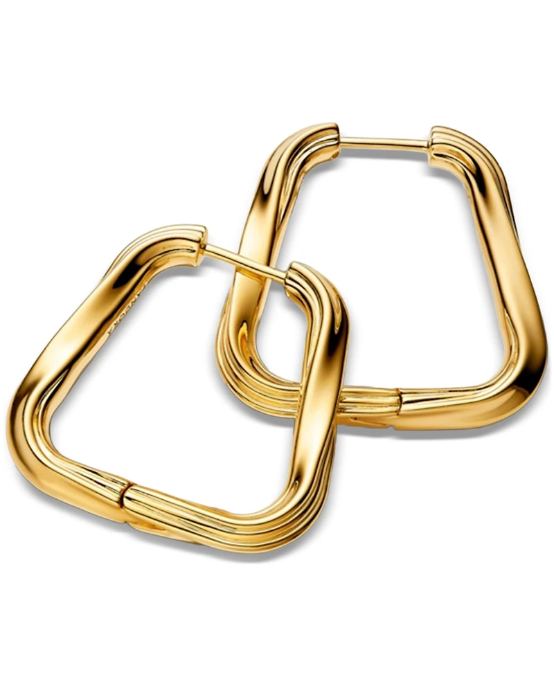 Pandora Twisted Triangle Large Hoop Earrings