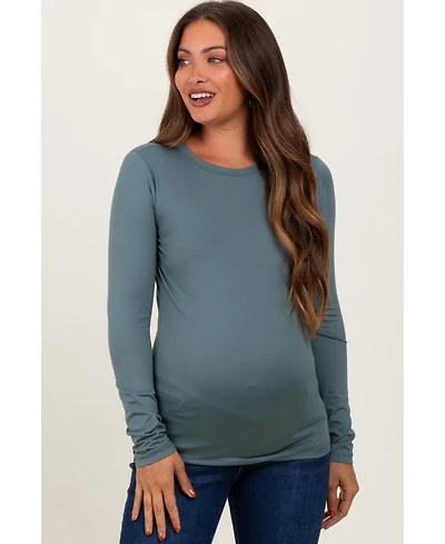 Pinkblush Maternity Burgundy Basic Long Sleeve Top