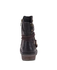 Spring Step Kathie Water-Resistant Mid Boots with Faux Fur Lining and Gusset Zipper