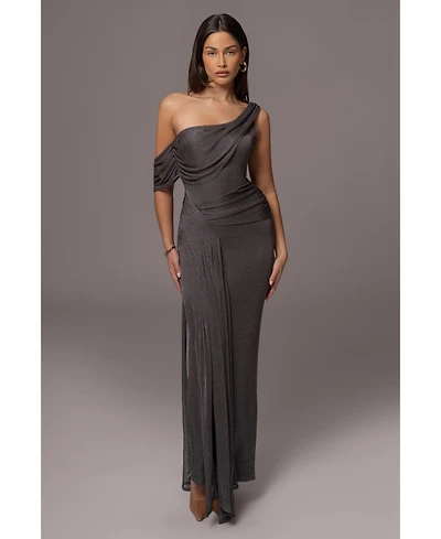 Jluxlabel Draped Metallic Maxi Dress