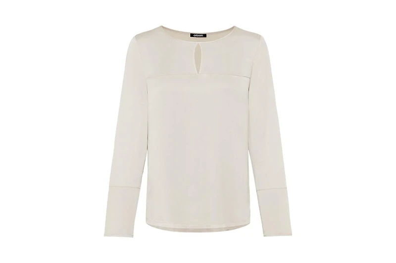 Olsen Women's Mixed Media Blouse