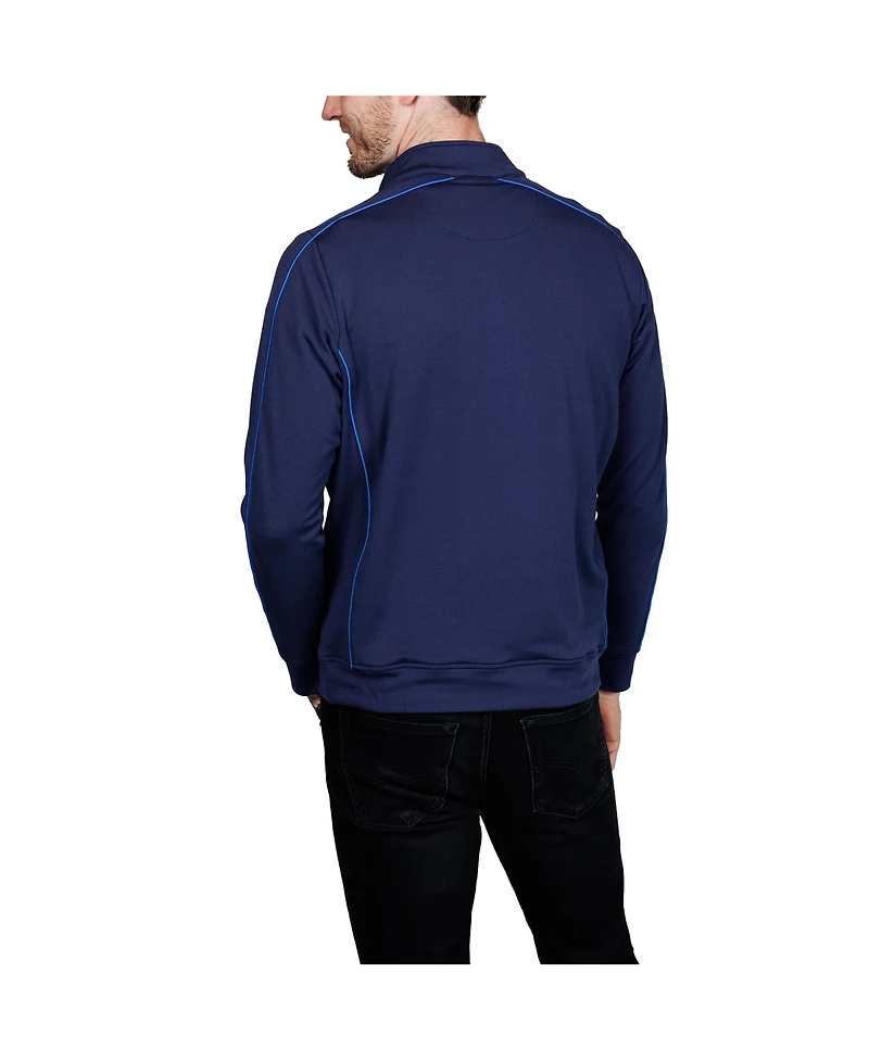 Tailorbyrd Men's Textured Knit Performance Quarter Zip