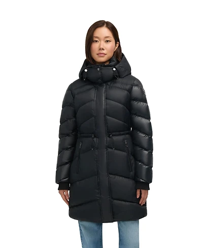 Pajar Women's Saturn Mid-Length Quilted Puffer with Removable Hood